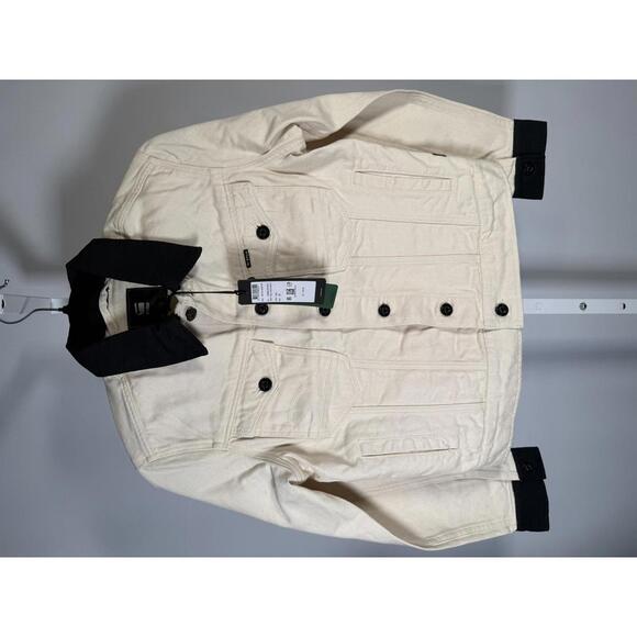 NWT G-Star RAW Arc 3D Denim Jacket PM Women’s Ecru Raw Denim Size XS - Picture 7 of 11